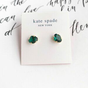 Kate Spade Treasure Trove Gold Green Stud Earrings